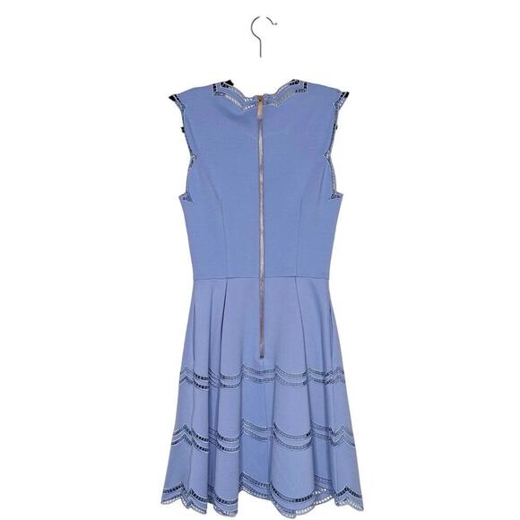 Ted Baker Cammey Scalloped Skater Dress Women's Blue Size 0 XS - Picture 3 of 7